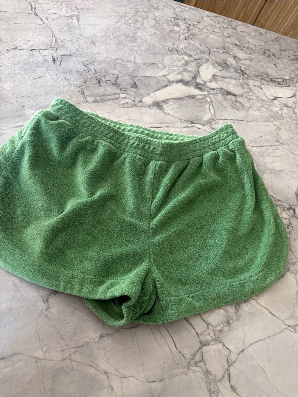 Anthropologie Vintage Inspired Throw-Back Women's Green Terry Shorts